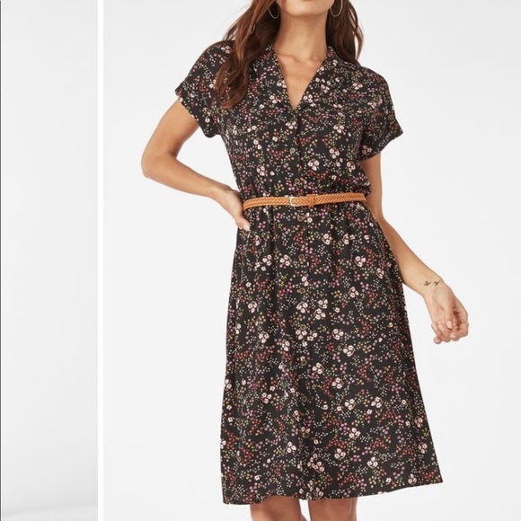 Floral belted dress - Picture 1 of 5